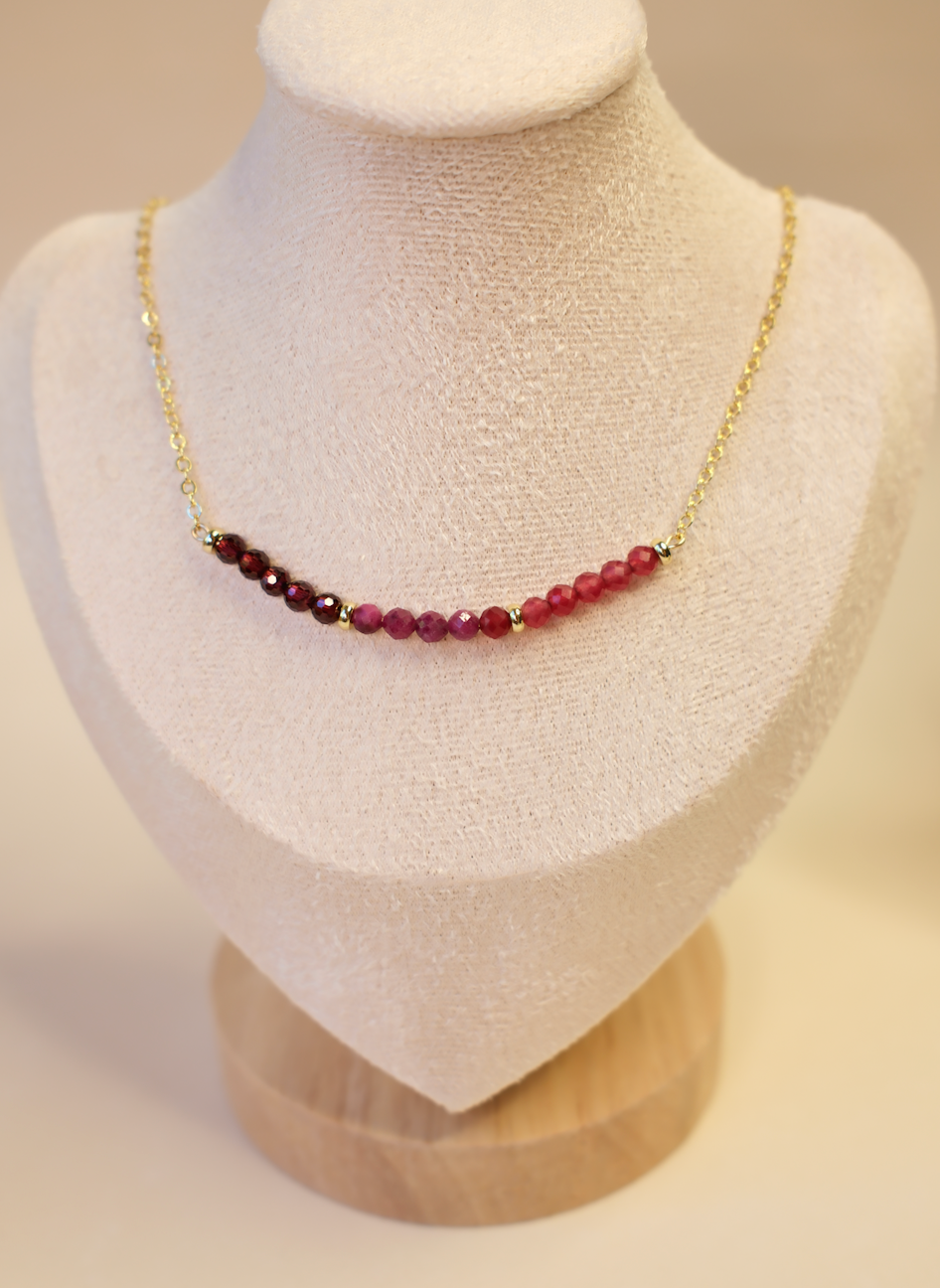 Ruby Trilogy Necklace