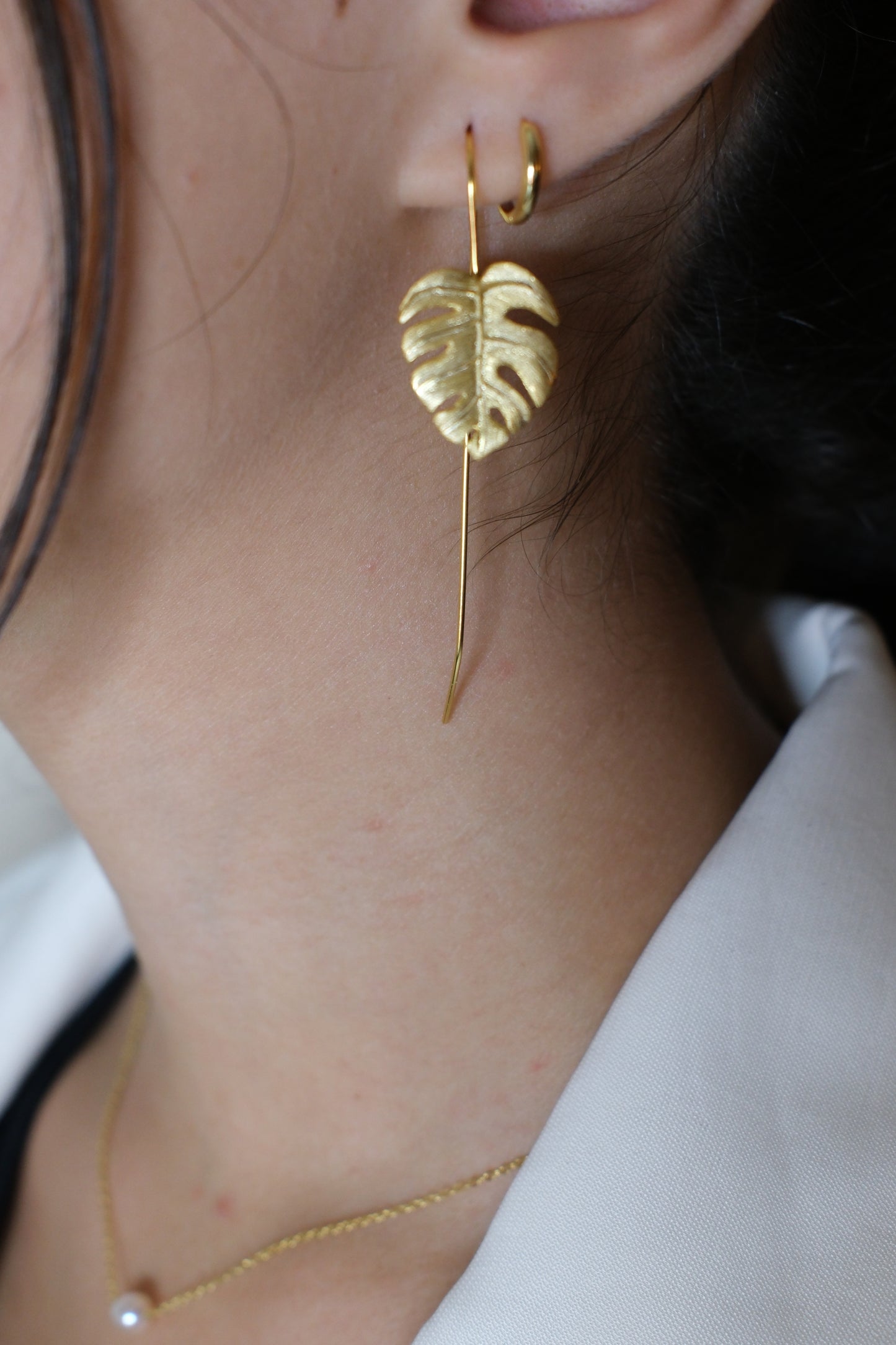 Monstera Leaf Earring