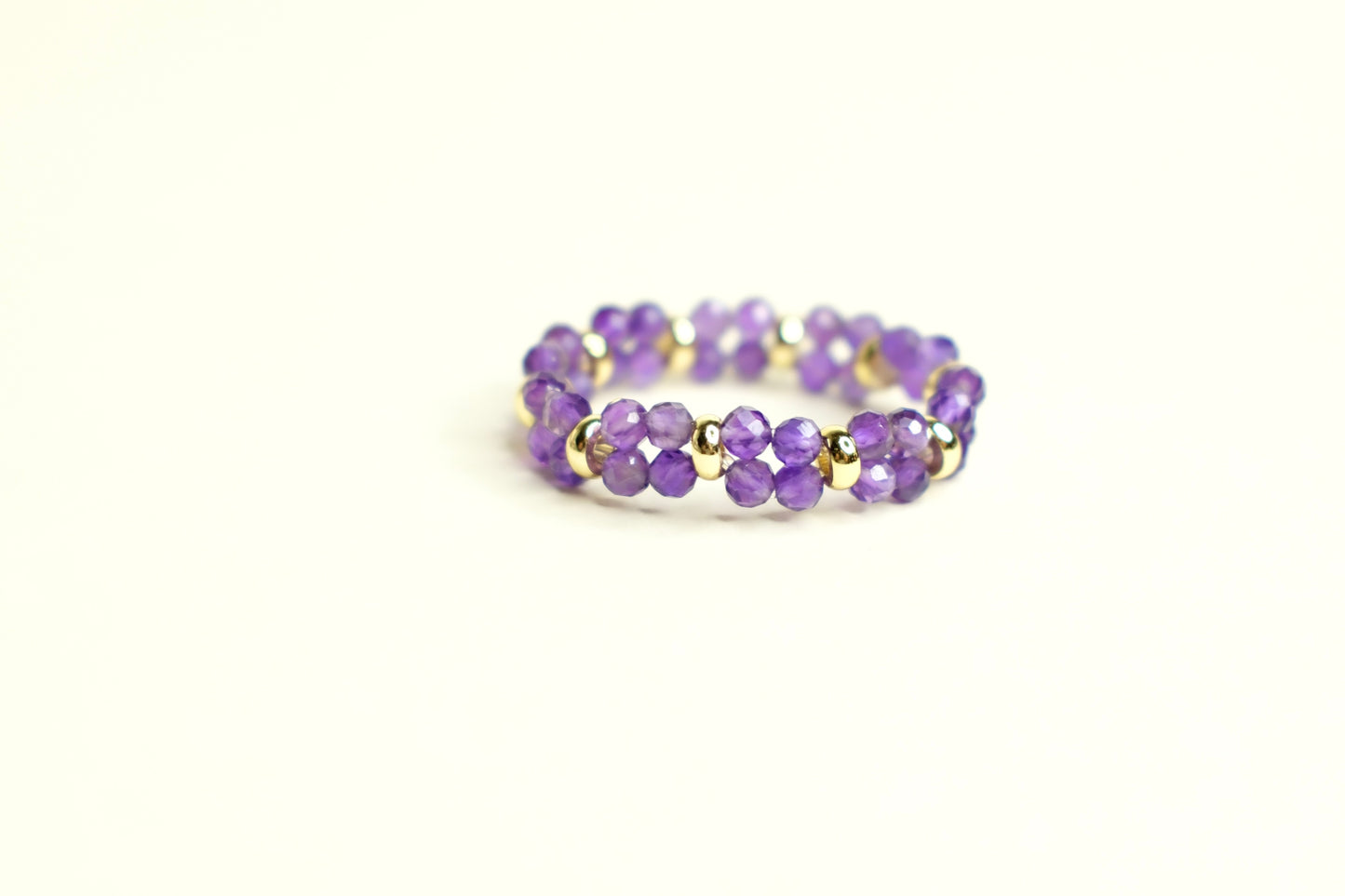 Amethyst Flower Ring