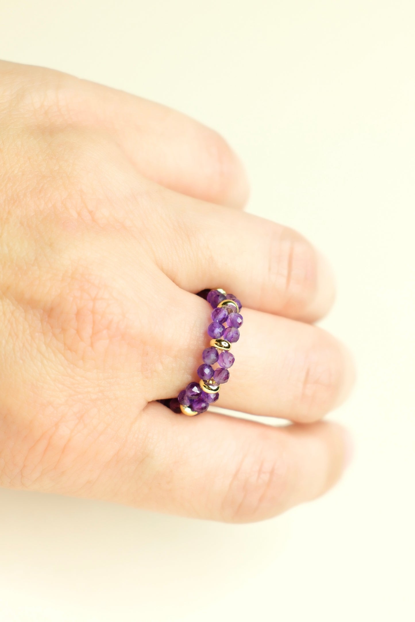 Amethyst Flower Ring