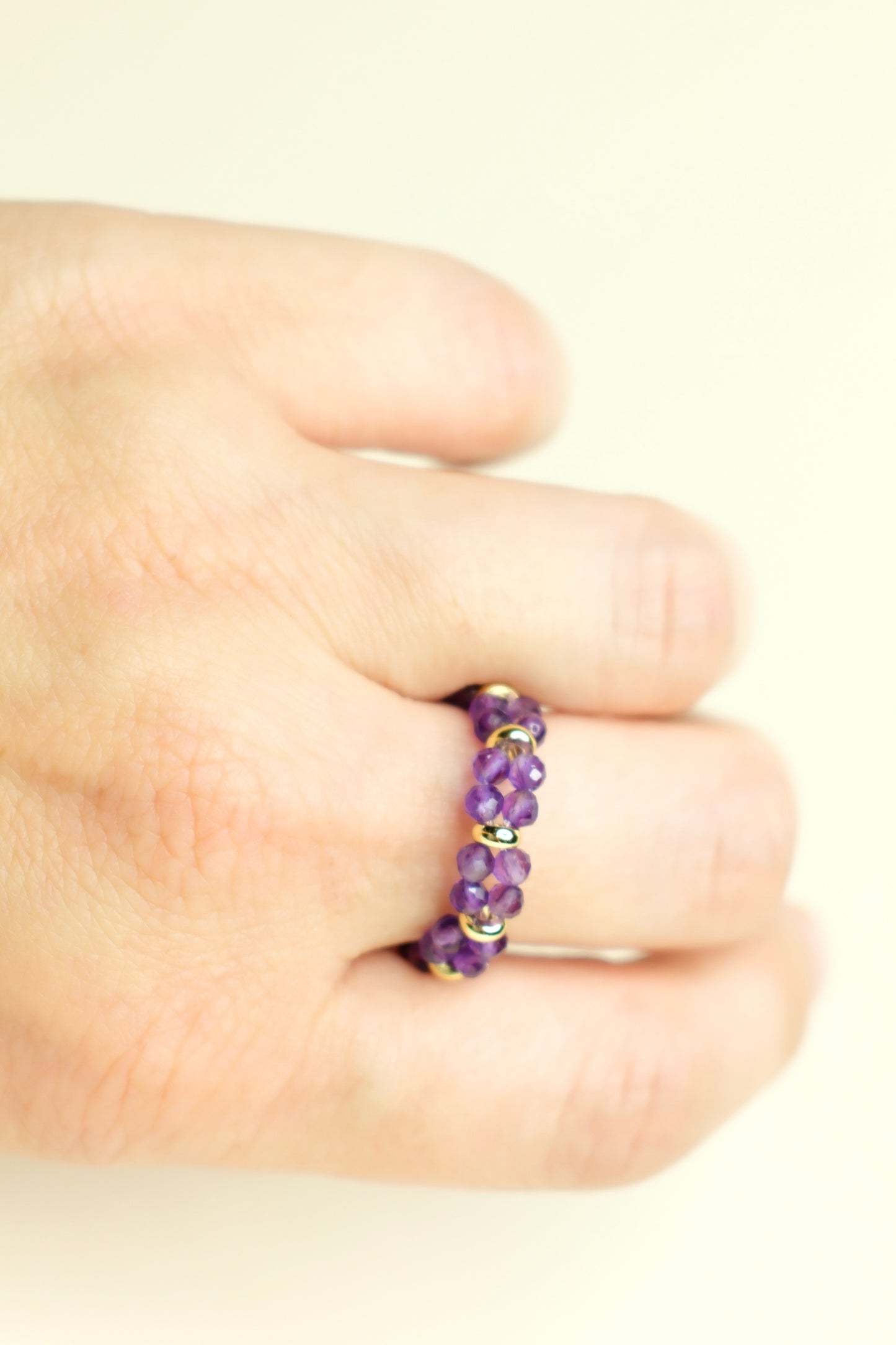 Amethyst Flower Ring