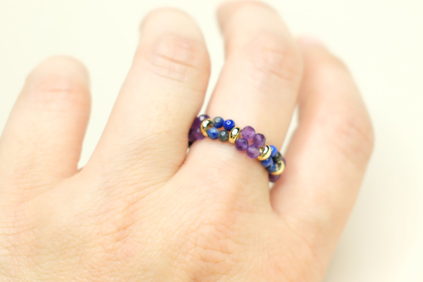 Amethyst and Lapis Lazuli Ring