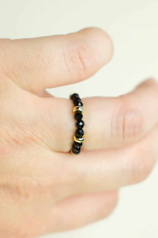 Onyx Adjustable Ring
