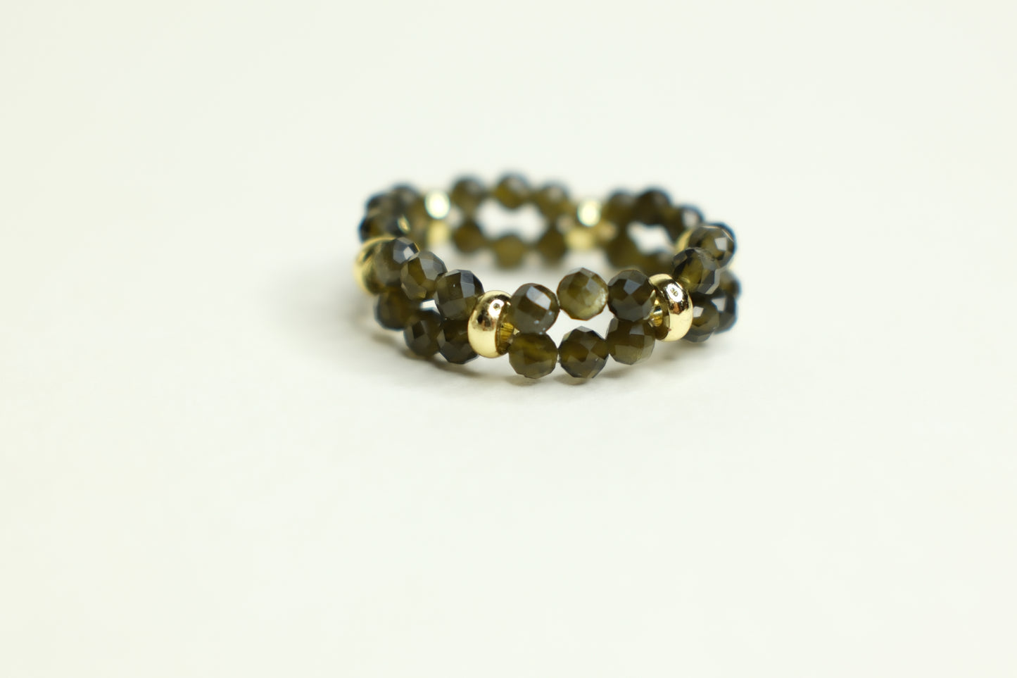 Gold Obsidian Ring