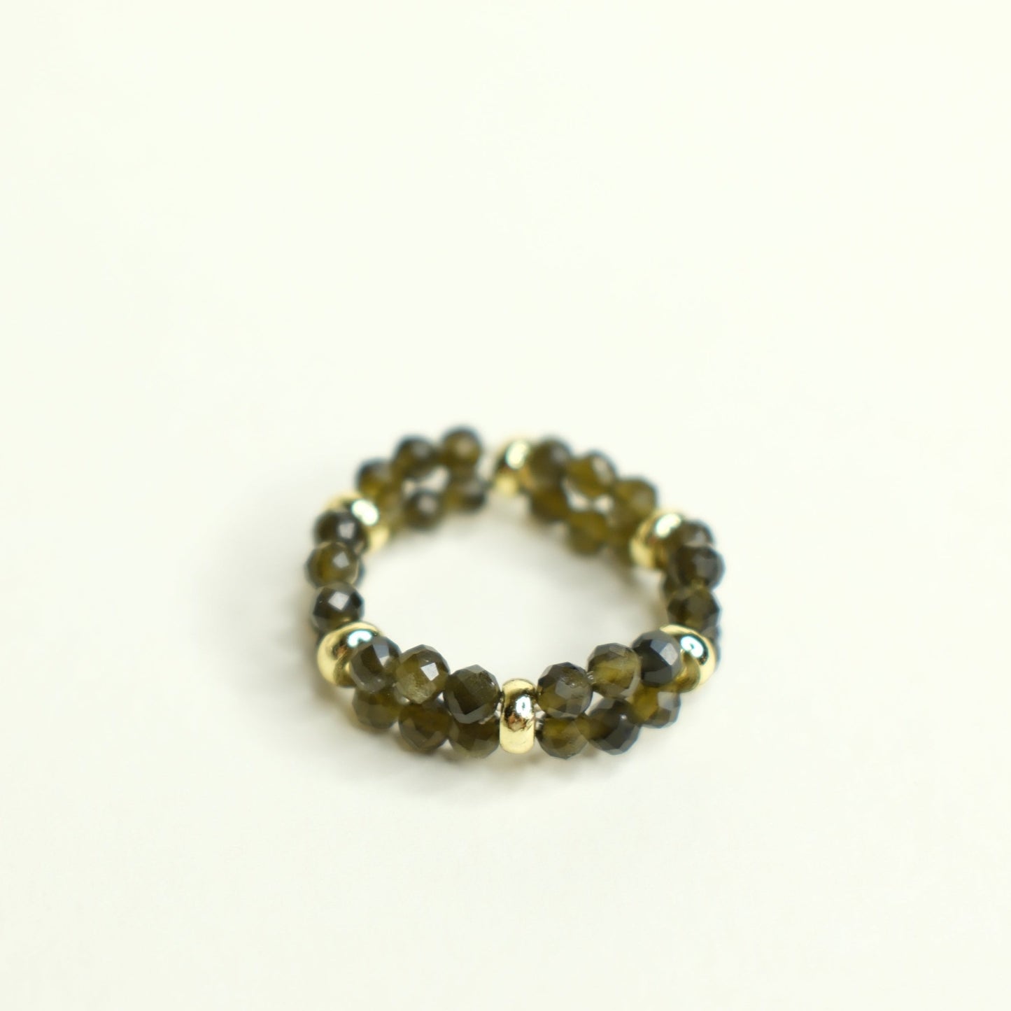 Gold Obsidian Ring