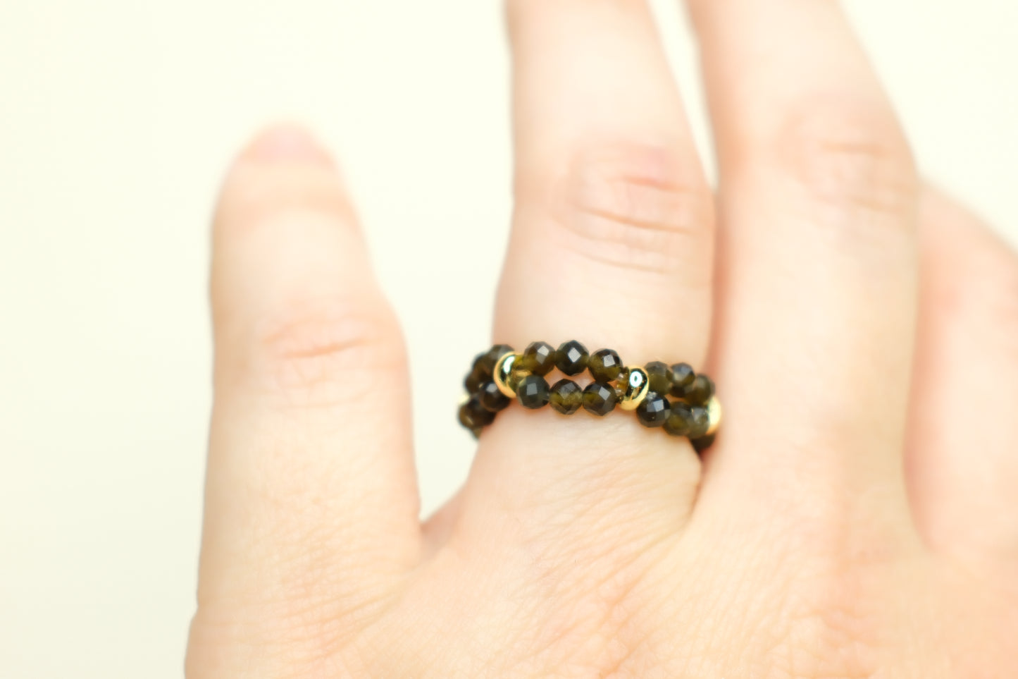 Gold Obsidian Ring