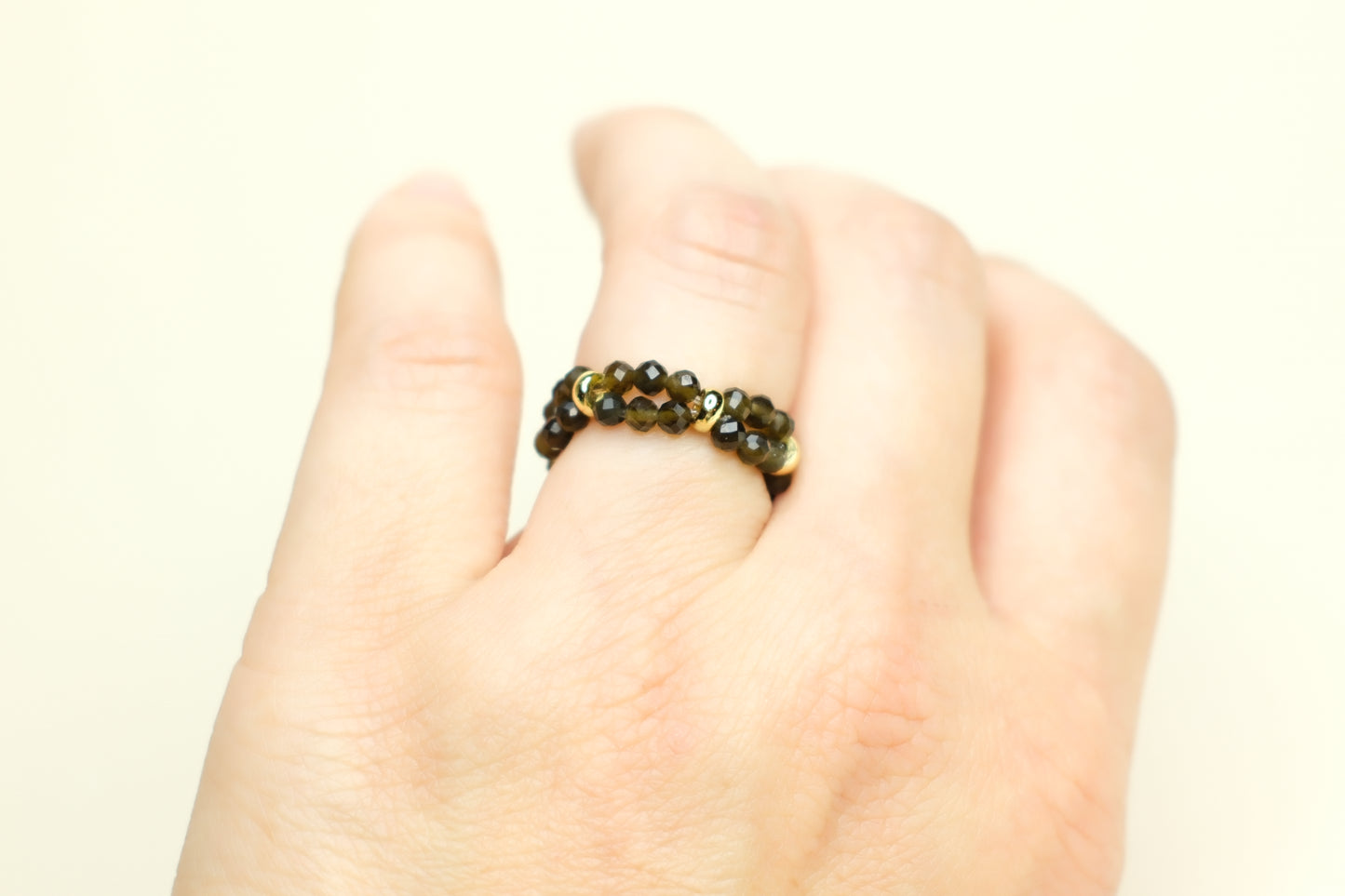 Gold Obsidian Ring