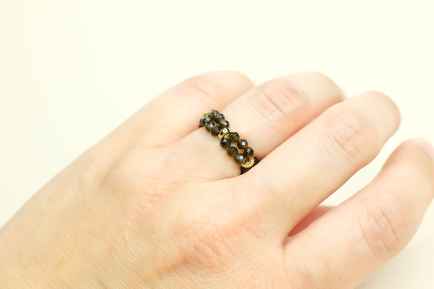 Gold Obsidian Ring