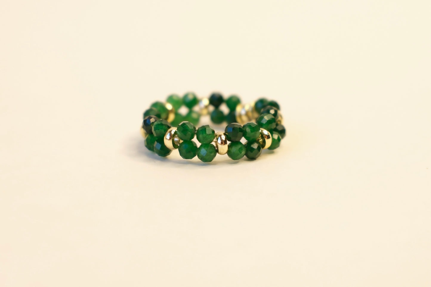 Emerald Flower Ring