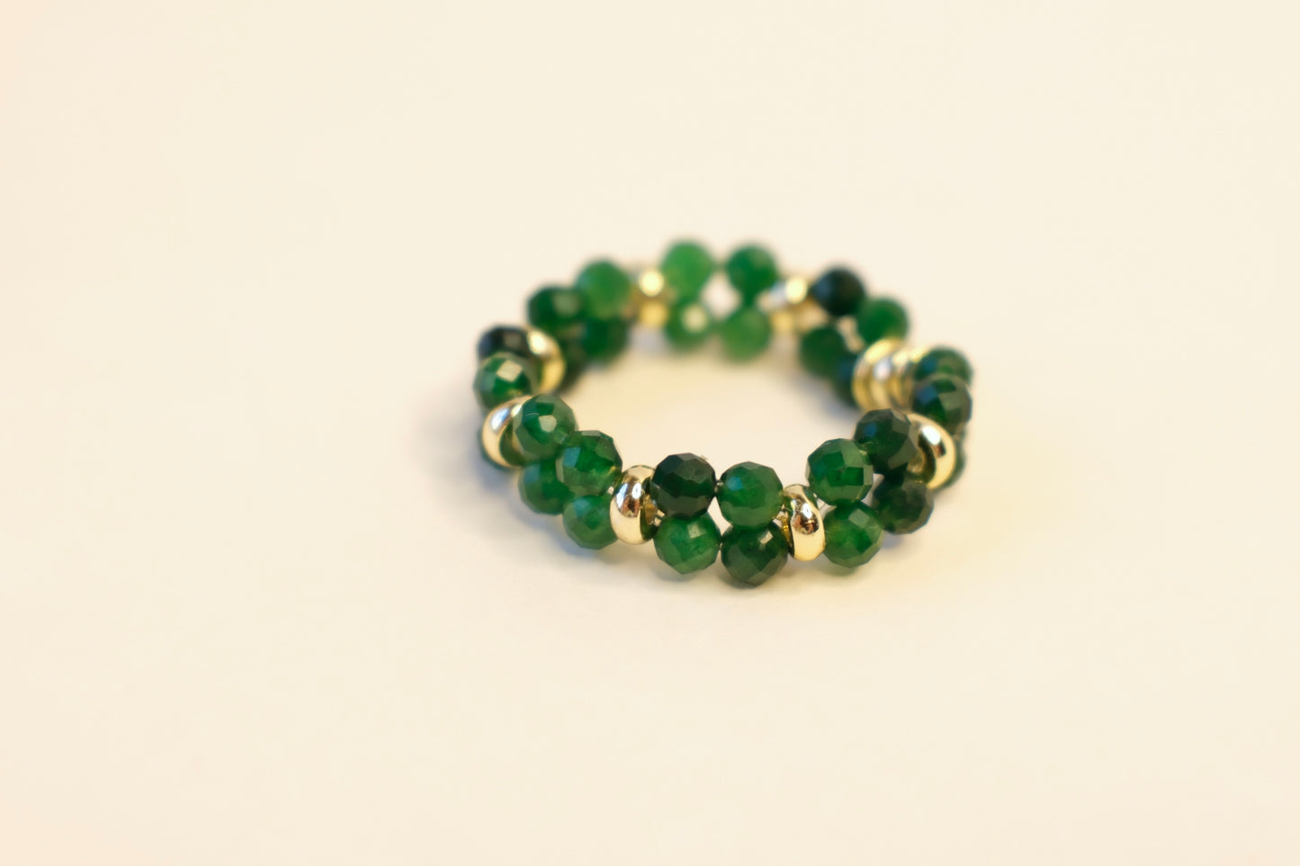 Emerald Flower Ring