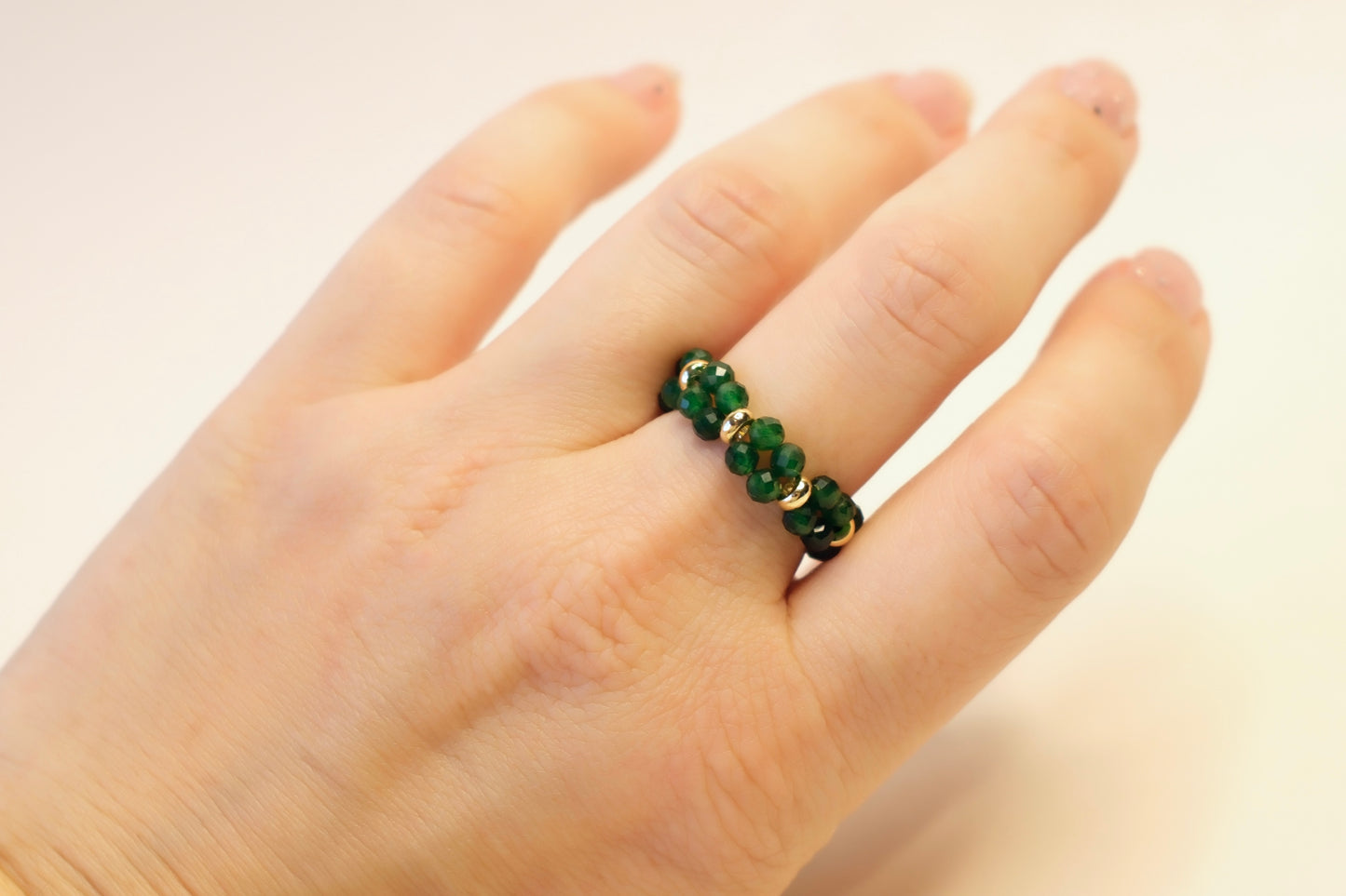 Emerald Flower Ring