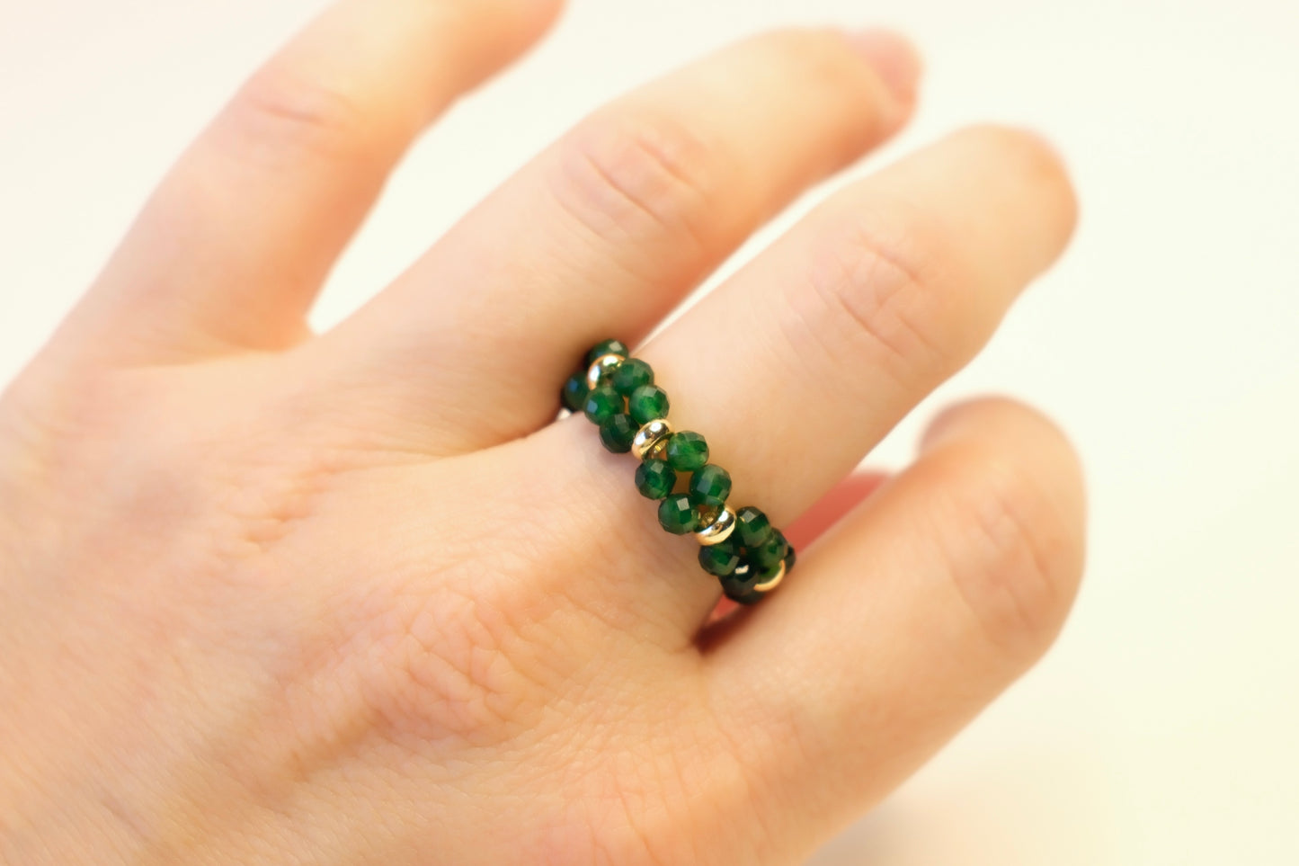 Emerald Flower Ring