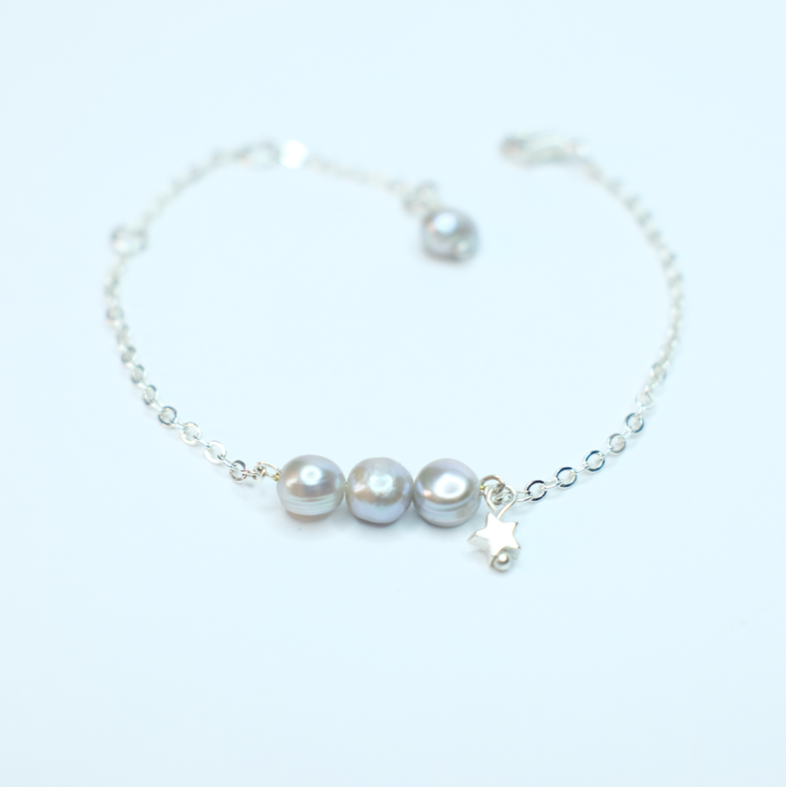 Baroque Silver Pearl Bracelet