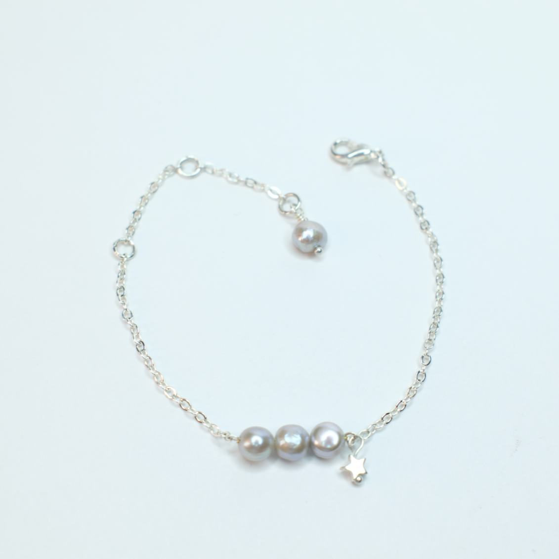 Baroque Silver Pearl Bracelet