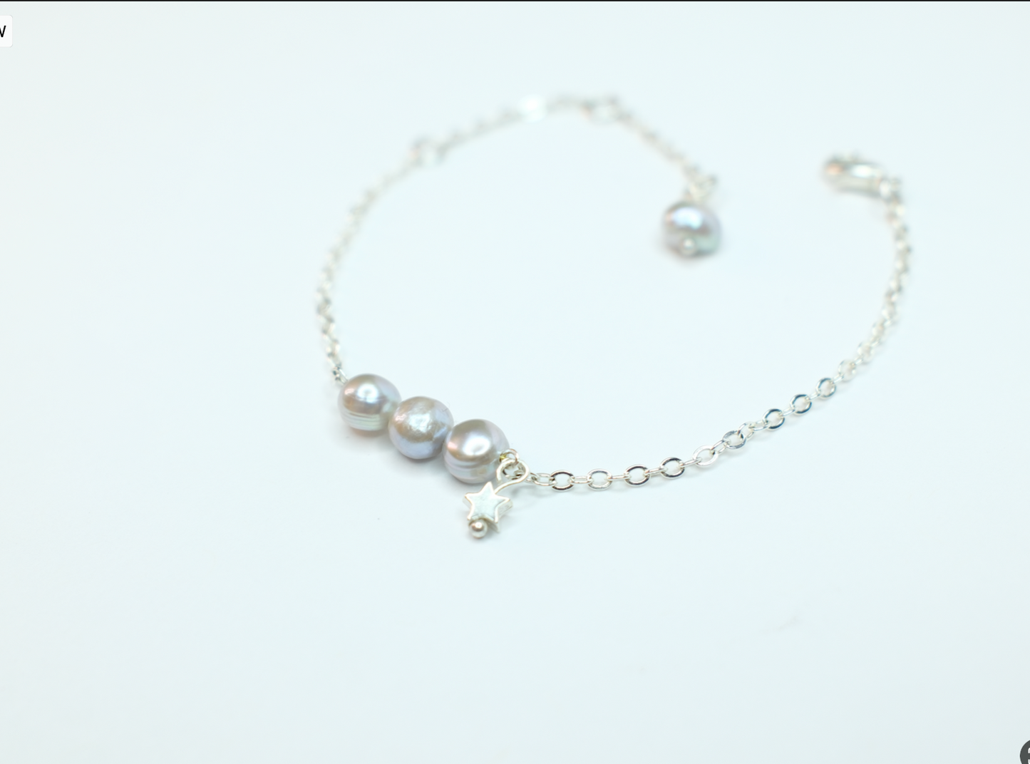 Baroque Silver Pearl Bracelet