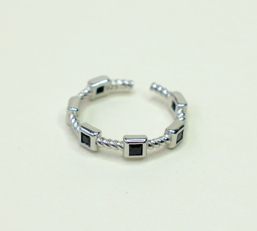 Geometric Silver Ring